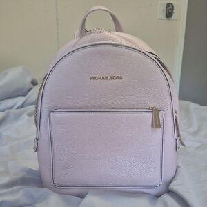 Michael Kors Adina Medium Pebbled Leather Backpack Light Pink